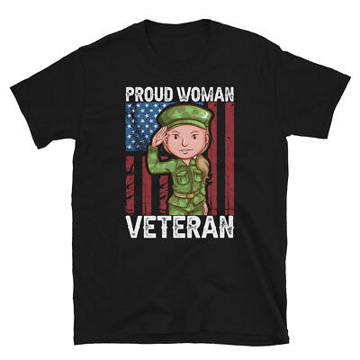 #ad Proud Woman Veteran US VETERAN Awesome Graphic Classic $19.54