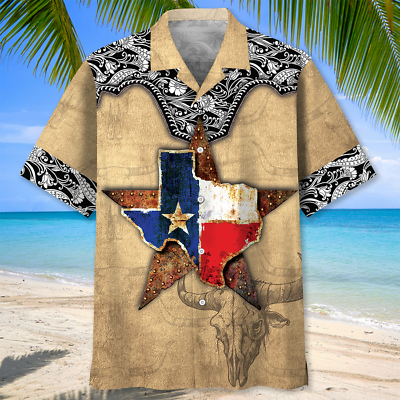#ad Texas The Lone Star State Hawaiian Shirt For Mens Dad Father Day Gift FREE SHIP $14.99