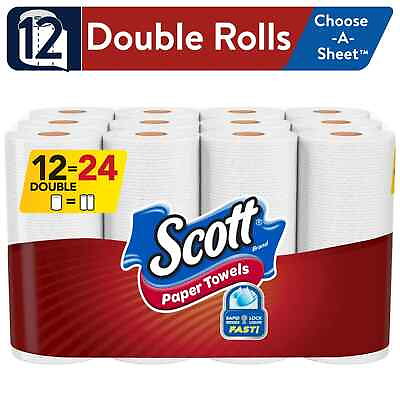 #ad #ad Scott Choose A Sheet Paper Towels White 12 Double Rolls . $20.20