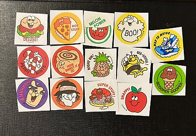 #ad 14 Trend Scratch amp; Sniff Retro 80s Repro Stickers. Free Shipping Set #3 1980s $9.00