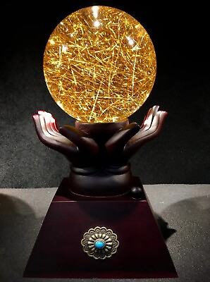 #ad #ad Top Rare Natural Rutilated gold crystal Quartz Sphere healing energy ball $13999.90