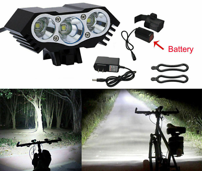 #ad Powerful 3x LED 4 Modes Bicycle Headlight Bike Lamp With USB $19.95