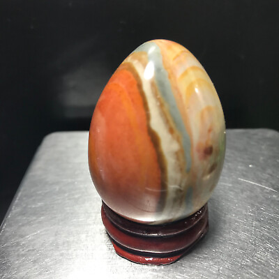 #ad 65g Natural Ocean Jasper Egg Quartz Crystal Reiki Stone Healingbase 412 $15.70