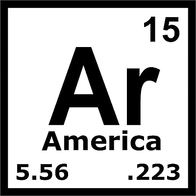#ad Second Amendment Gun Rights AR Periodic Table Element NRA Sticker 3 Inch Decal $2.99