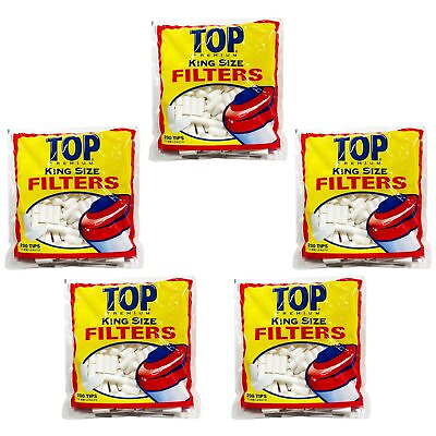 #ad TOP Premium King Size Filter Tips 18mm 5 Bags $17.99