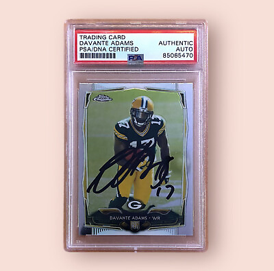 #ad Davante Adams Signed Autographed 2014 Chrome Rookie RC Card PSA Raiders Packers $149.99
