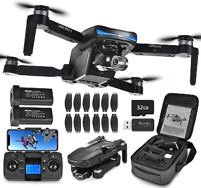 #ad 4k Drone with Camera 5G WIFI 50 Mins Flight Time w 2 Batteries Brushless Motor $239.99