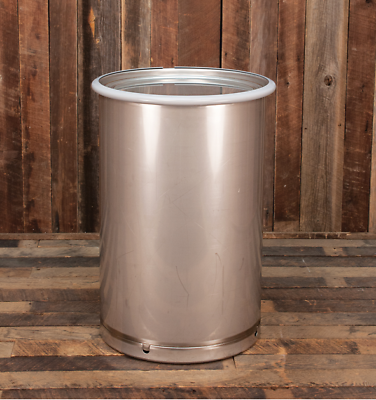 #ad 30 Gallon Stainless Steel Drum Barrel Sanitary Seamless Open Top New $519.00