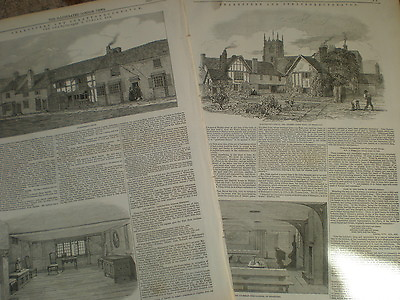 #ad Shakespeare and Stratford Upon Avon 1847 old prints ref S GBP 9.99