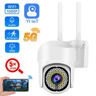 #ad 5G 1080P WIFI IP Camera Outdoor PTZ Smart Home Security IR Cam AI Auto Tracking $28.51