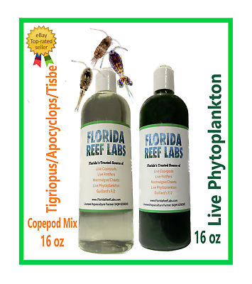 #ad LIVE Copepods 16oz Live Phytoplankton 16oz Combo Florida Reef Labs™ $27.65