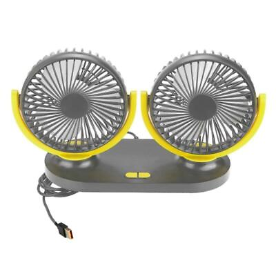 #ad 12V Dual Head Car Fan Air Cooler Auto Ventilation Portable Conditioner $31.11