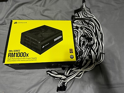 #ad Corsair RM1000x 1000W 80GOLD Fully Modular ATX Power Supply Cablemod Cables $120.00