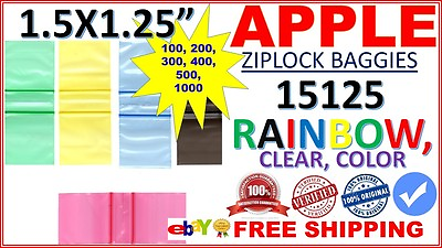 #ad Apple baggies 1.5quot; x 1.25quot; 15125 mini Zipper bags Baggies Zipper Seal $6.95