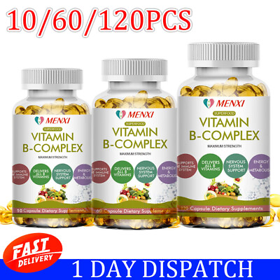 #ad Vitamin B Complex Supplement Super B Vitamin Immune Boost Energy Metabolism $13.49