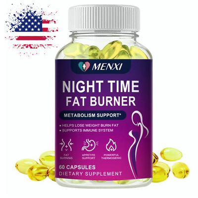 #ad Night Time Fat Burner Supplement Weight Loss Appetite Suppressant Detox Pills $11.18