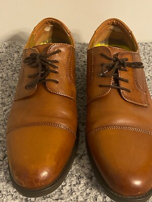 #ad Floresheim Mens Shoe 12D Brown Leather Midtown Cap Toe Lace Up Oxford $18.00