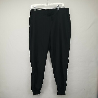 #ad 32 DEGREE COOL WOMENS ATHLETIC PANTS BLACK LARGE L JOGGER ATHLEISURE LADIES $10.45