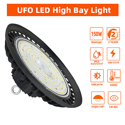 #ad 150W 200 Watt UFO LED High Bay Light lamp Factory Warehouse Industrial Lighting $252.00