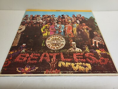 #ad Beatles Sgt Pepper 1st Vinyl LP Record Album First Pressing Rainbow Label $29.98