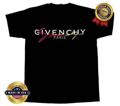 #ad Givenchy Logo T shirt Black Cotton Unisex S 5XL CP467 $17.99