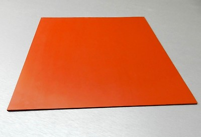 #ad Silicone Rubber Sheet High Temp Solid Red Orange Pad Commercial Grade 8x8 x 1 8quot; $11.95
