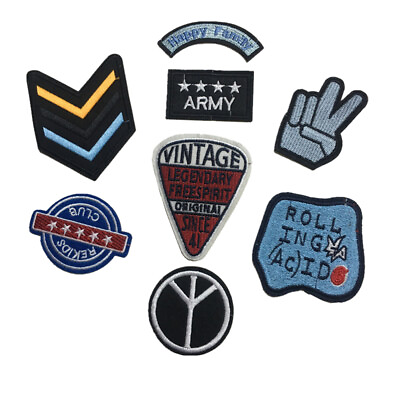 #ad Embroidered Badges Embroidery Patches Sew on Appliques Clothing $7.58