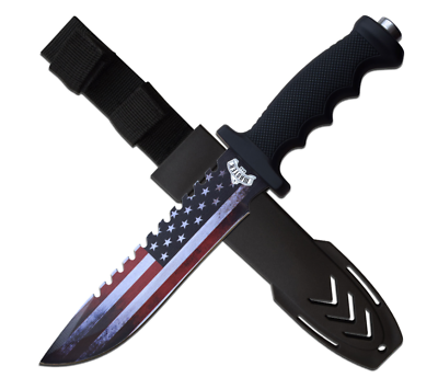 #ad 12quot; BOWIE SURVIVAL HUNTING KNIFE w SHEATH Military Combat Fixed Blade Tactical $15.95
