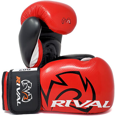 #ad Rival Boxing RB7 Fitness Plus Hook and Loop Bag Gloves Red Black $64.95