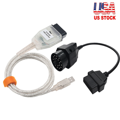 #ad For BMW KDCAN With Switch OBD2 USB Diagnostic Cable Scanner Tool 20pin Cable $28.82