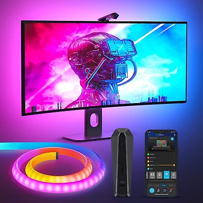 #ad Govee RGBIC Monitor Backlight Smart Gaming Light for 24quot; 32quot; PC DreamView G1 L $100.00