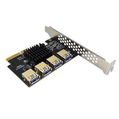 #ad PCI E Board 1 to 4 GPU Extender Card Adapter PCI for 16X Slo $33.16