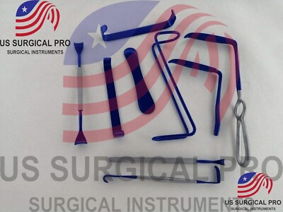 #ad Surgical insulated Retractor set of 9 pcssurgical instruments $142.28