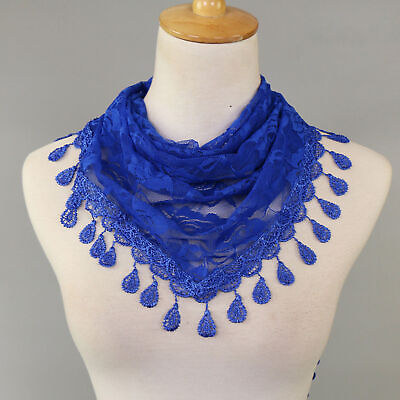 #ad Head Wrap Trendy Decoration Lace Tassel Triangle Headscarf Delicate $9.44