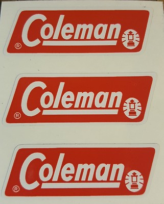 #ad THREE 3 NEW COLEMAN REPLACEMENT STICKER LABEL DECAL LANTERN STOVE 1971 1983 $4.77