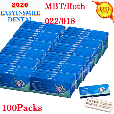 #ad Dental Mini Metal Bracets 018 022 Orthodontic Mesh Base Braces ROTH MBT 100Packs $339.80