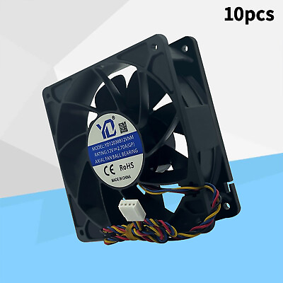 #ad 10pcs Bitmain Antminer S9 S19 L3 With High Speed Cooling Fan 12cm 12V 2.7A $93.13