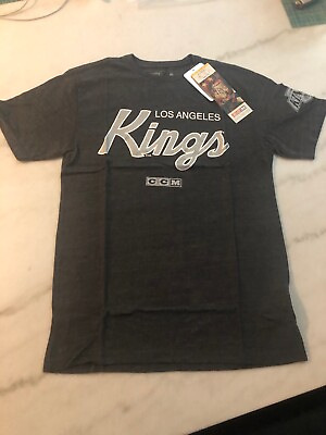 #ad Los Angeles Kings Mens Small Even Strength Tri Blend Shirt Gray New CCM NHL $10.00
