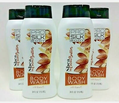 #ad LOT 4 Body Wash SHEA amp; COCOA BUTTER with Vitamin E Moisturizing 24 oz Each $24.99
