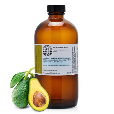#ad PureC60OliveOil C60 Organic Avocado Oil 500ml 99.95% Ultra Pure VOD 400mg $169.99