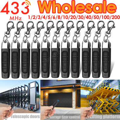 #ad Universal Cloning Electric Gate Garage Door Remote Control Fob 433mhz Cloner Lot $61.31