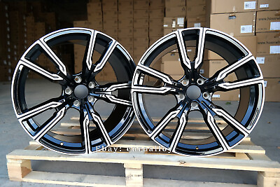 #ad New 21#x27;#x27; 5x120 Style 747M Performance Black Wheels Rims For X5 X6 F15 F16 $1818.28