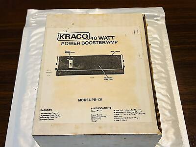 #ad KRACO Power Booster PB 131 40 Watt Brand New $30.00