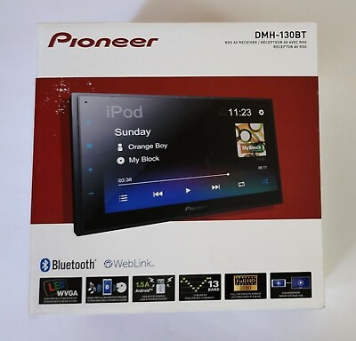 Pioneer DMH 130BT 6.8quot; Touchscreen NEW Double Din Receiver Stereo Apple Andriod $279.95
