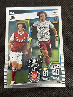 #ad 2020 21 Topps Match Attax 101 Home amp; Away Kit #182 David Luiz Arsenal $3.00