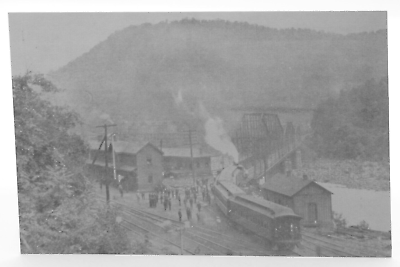 #ad Postcard 4x6 WV 1915 Train Station Freight House Thurmond West Virginia Reprint $42.95