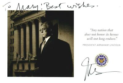 #ad quot;Medal of Honorquot; Jack H. Jacobs Hand Signed 4X6 Bio Card $149.99