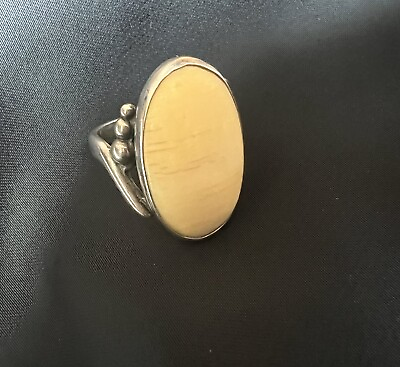 #ad Unique Yellow Calcite Sterling Silver Ring $19.00