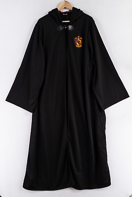 #ad Spirit Halloween Harry Potter Gryffindor Robe Adult One Size Black Crest Hooded $20.51