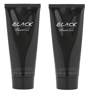#ad **PACK OF 2** BLACK by Kenneth Cole for MEN 3.4 oz 100 ml HAIR and BODY WASH New $9.45